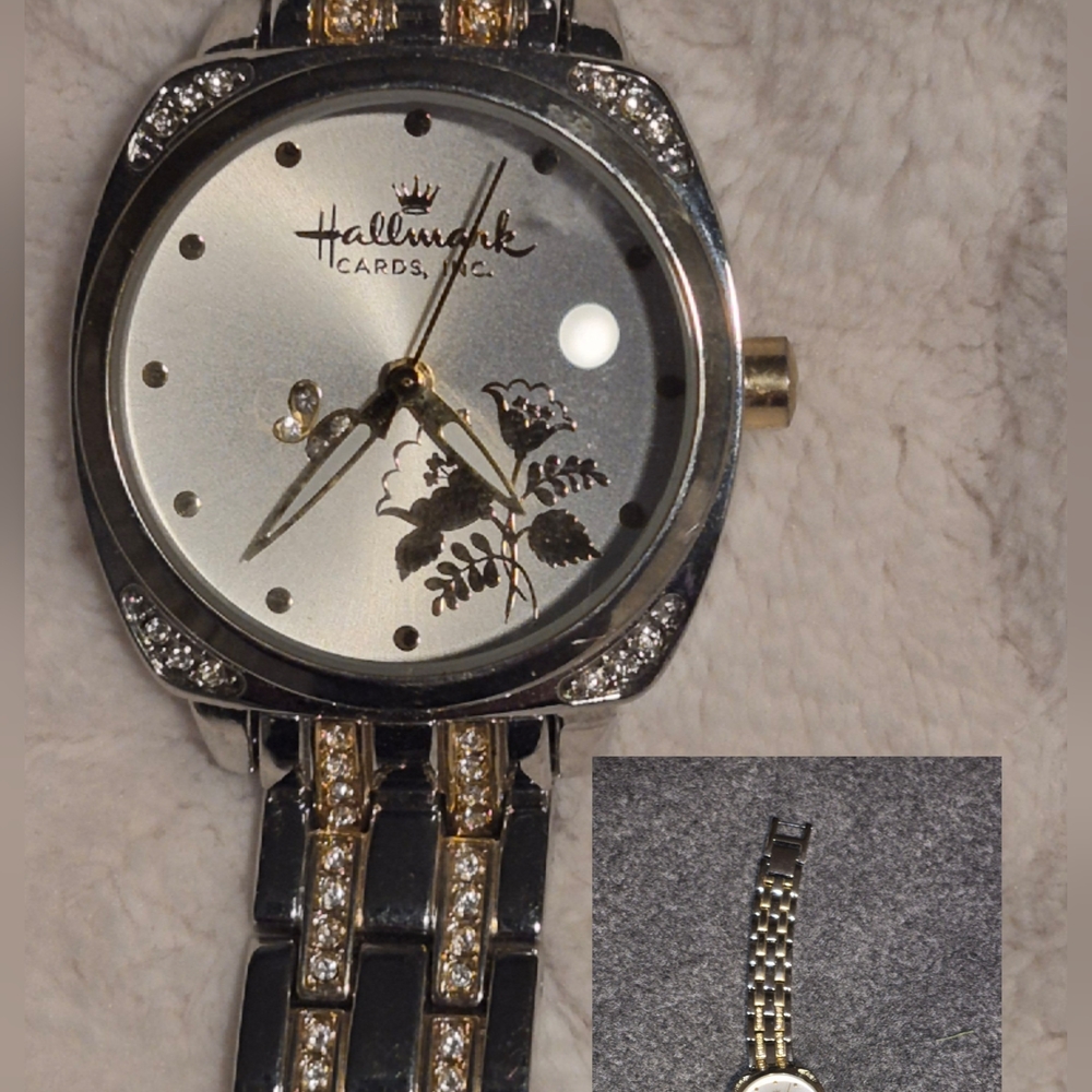 Hallmark Women's Watch with Silver Face and Gold Accents